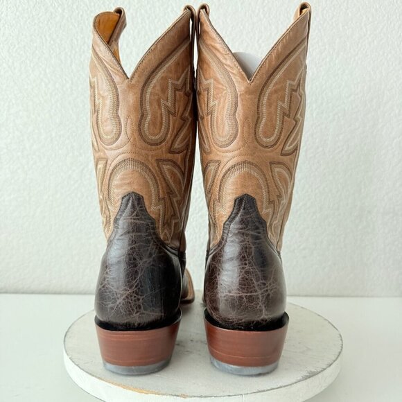 NEW Rod Patrick Mens Cowboy Boots 14.5AAA Antique Mocha Bison Brown Western - Picture 3 of 11